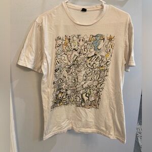 Happy to be here artist trippy design graphic t shirt size medium